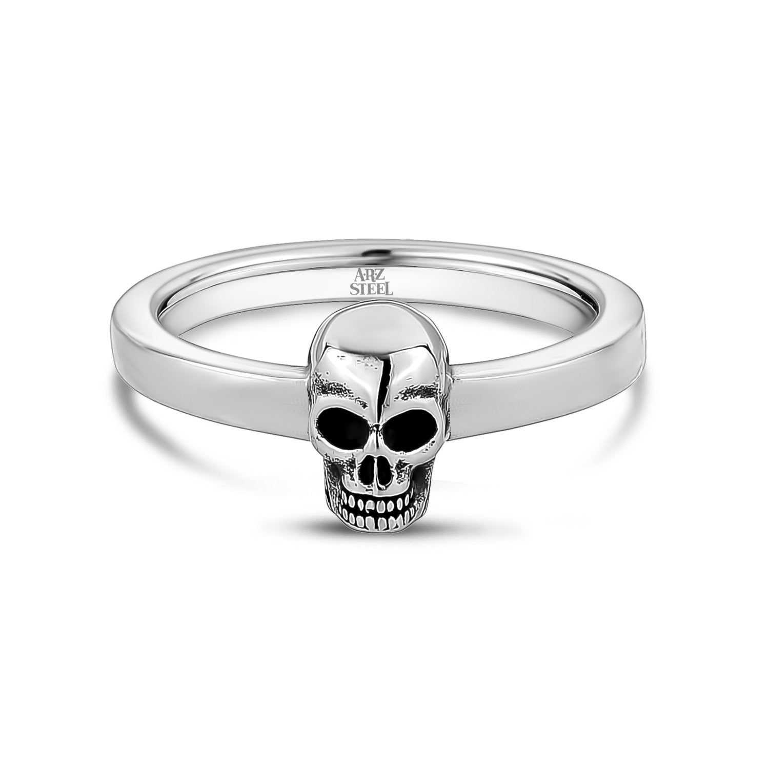 Anillo de acero inoxidable con cabeza de calavera The Steel Shop
