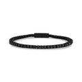 Pulsera Tenis Piedra Negra | 3mm - Pulseras Hombre Acero - The Steel Shop