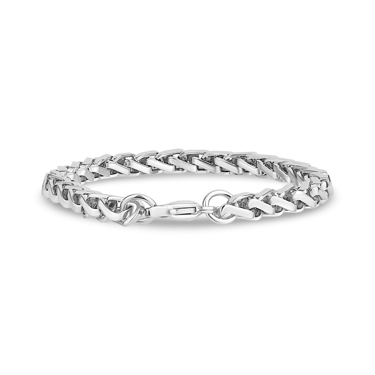 Square Wheat Chain Bracelet | 6MM - Mens Steel Bracelets - The Steel Shop