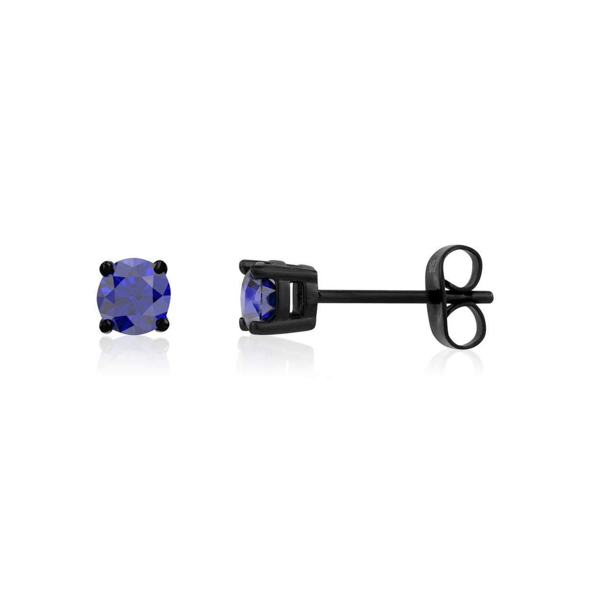 Pendientes Piedra Azul | 5MM - Pendientes Hombre - The Steel Shop