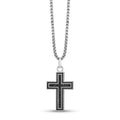 Stone Set Cross Pendant - Men Pendant - The Steel Shop