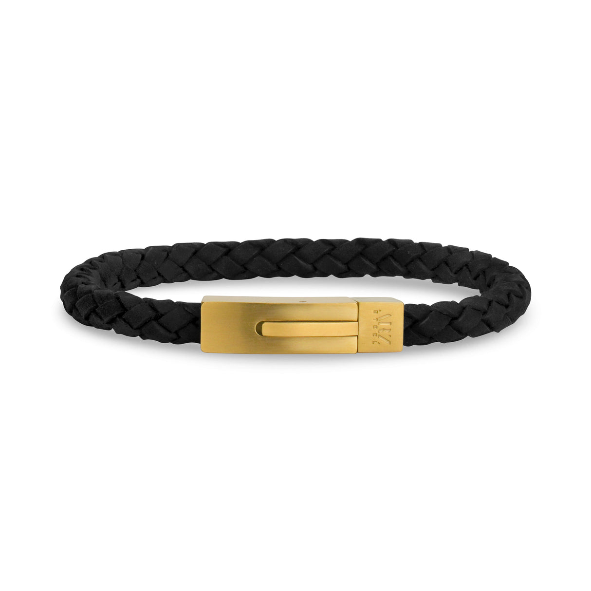 Pulsera de cuero negro | 6MM - Pulseras de cuero para hombre - The Steel Shop