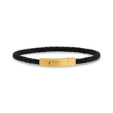 Leather Bracelet | 4MM - Mens Steel Leather Bracelets - The Steel Shop