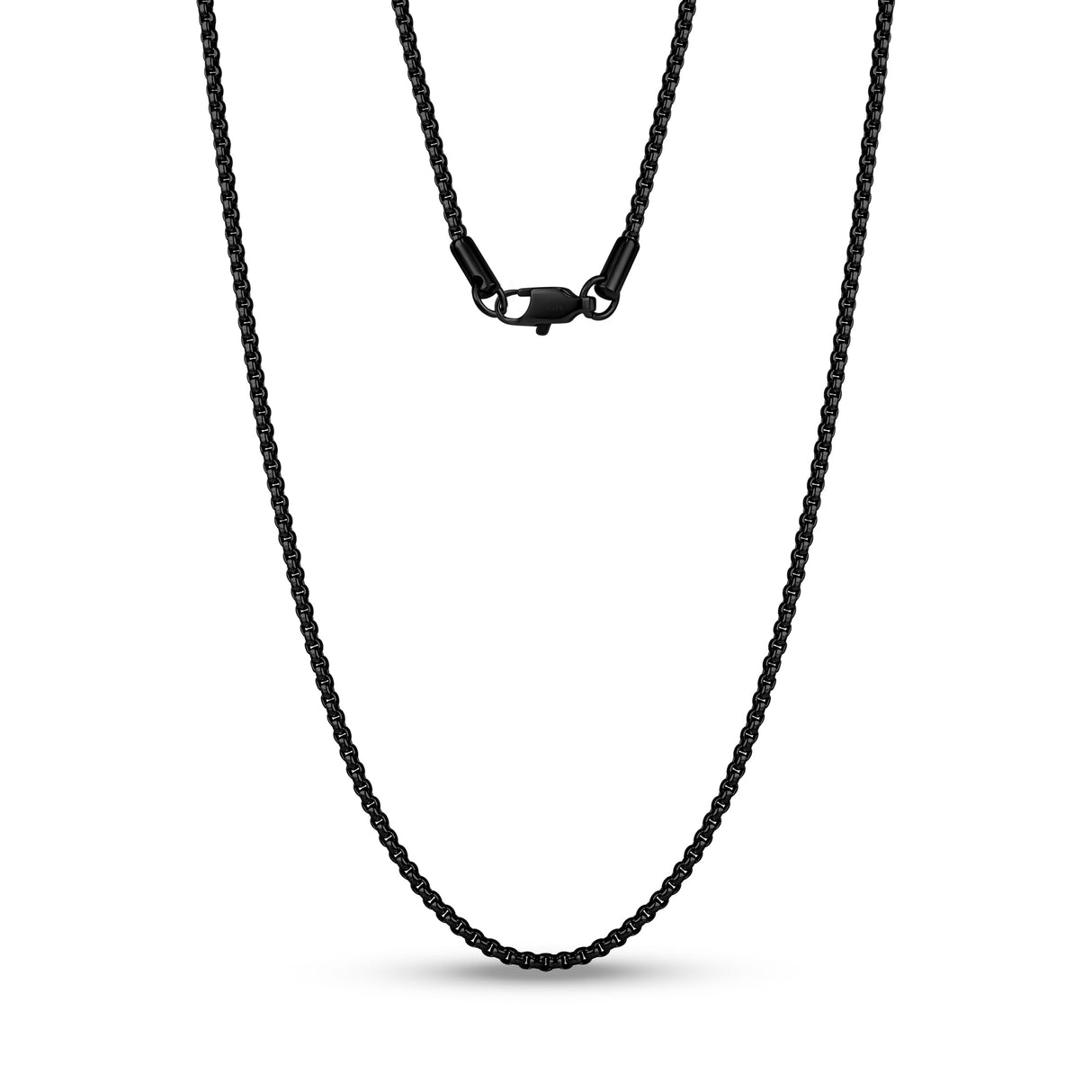 2mm Thin Round Box Link Chain - Unisex Necklaces - The Steel Shop