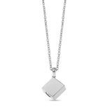 Colgante Urna Cuadrada Diamante Minimal - Colgante Mujer - The Steel Shop