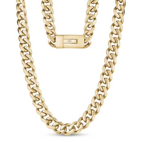 Collar para hombres - Collar de eslabones cubanos de acero inoxidable de 13 mm de oro grabable
