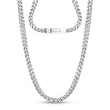 Collar para hombres - Collar de cadena de eslabones Franco de acero inoxidable de 6 mm - grabable