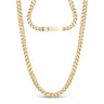Collar para hombres - Collar de cadena de eslabones Franco de acero inoxidable de 6mm de oro - grabable