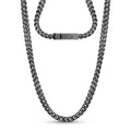 Collar para hombres - Collar de cadena de eslabones Franco de acero inoxidable de 6mm - grabable