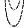 Collar para hombres - Collar de cadena de eslabones Figaro de acero inoxidable de 7 mm