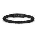 Pulsera de cuero negro | 6MM - Pulseras de cuero para hombre - The Steel Shop