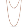 Collares unisex - Collar de cadena de eslabones cubanos de acero inoxidable de 3,5 mm en oro rosa