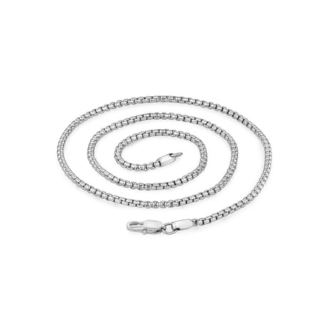 Collares unisex - Collar de cadena de acero de eslabones redondos de 3 mm