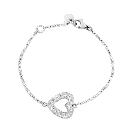 Pulsera Corazón Circonio Cúbico - Pulsera Mujer - The Steel Shop