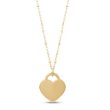 Colgante para mujer - Colgante de oro grabable con forma de corazón