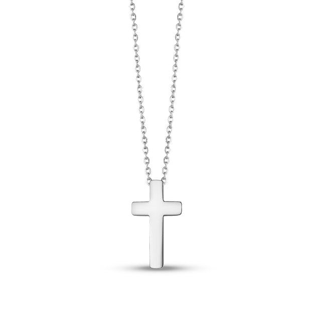 Colgante de mujer - Colgante de cruz de acero inoxidable minimalista