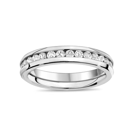 Anillo de mujer - Anillo de eternidad de acero con engaste de canal