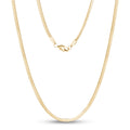 Collares de mujer - Collar de cadena de espiga de oro de 4 mm